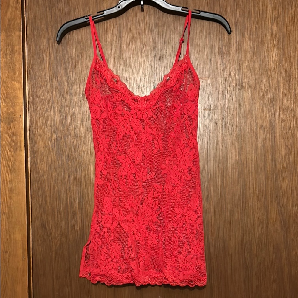 Victoria's Secret Red Lace Blouse